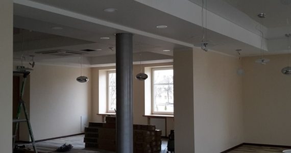 Viešbučio apdailos darbai Lazdijuose.
